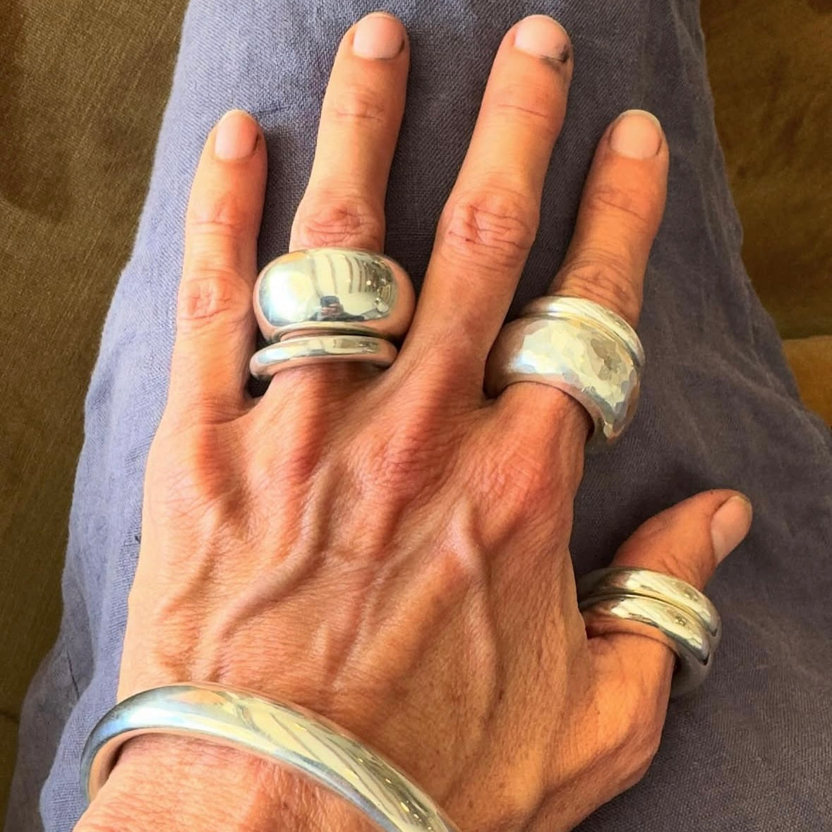 6mm Organic Ring in Sterling Silver