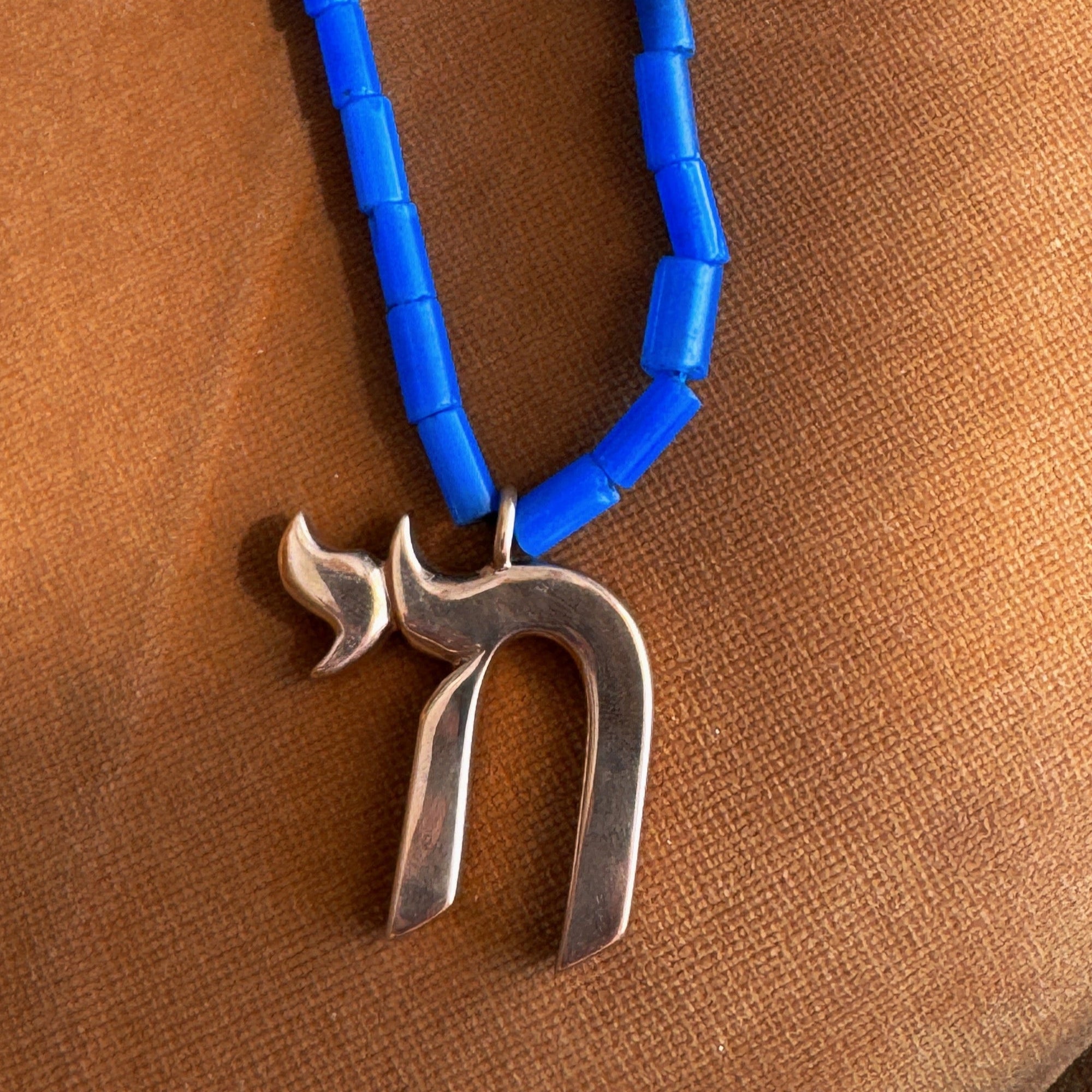 Large Bronze Chai Pendant