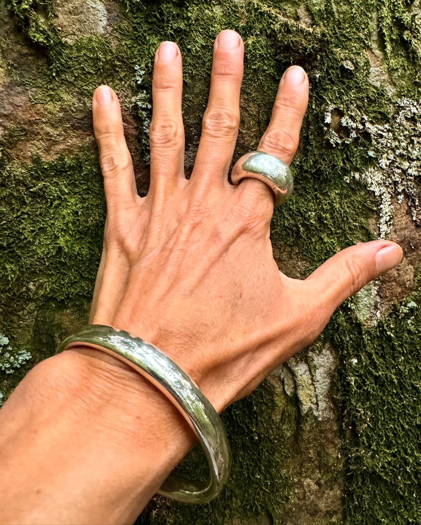 15mm Organic Ring in Sterling Silver