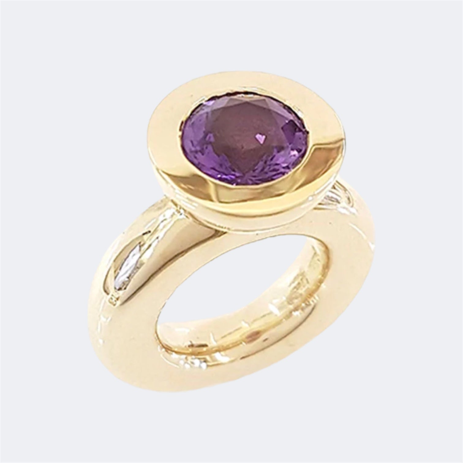 Amethyst Princess Ring in Bronze