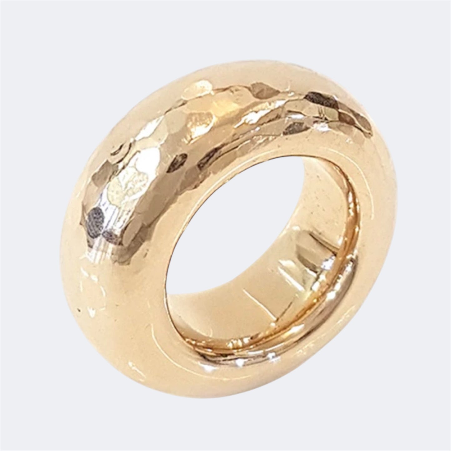Bronze Hammered Organic Ring 10mm