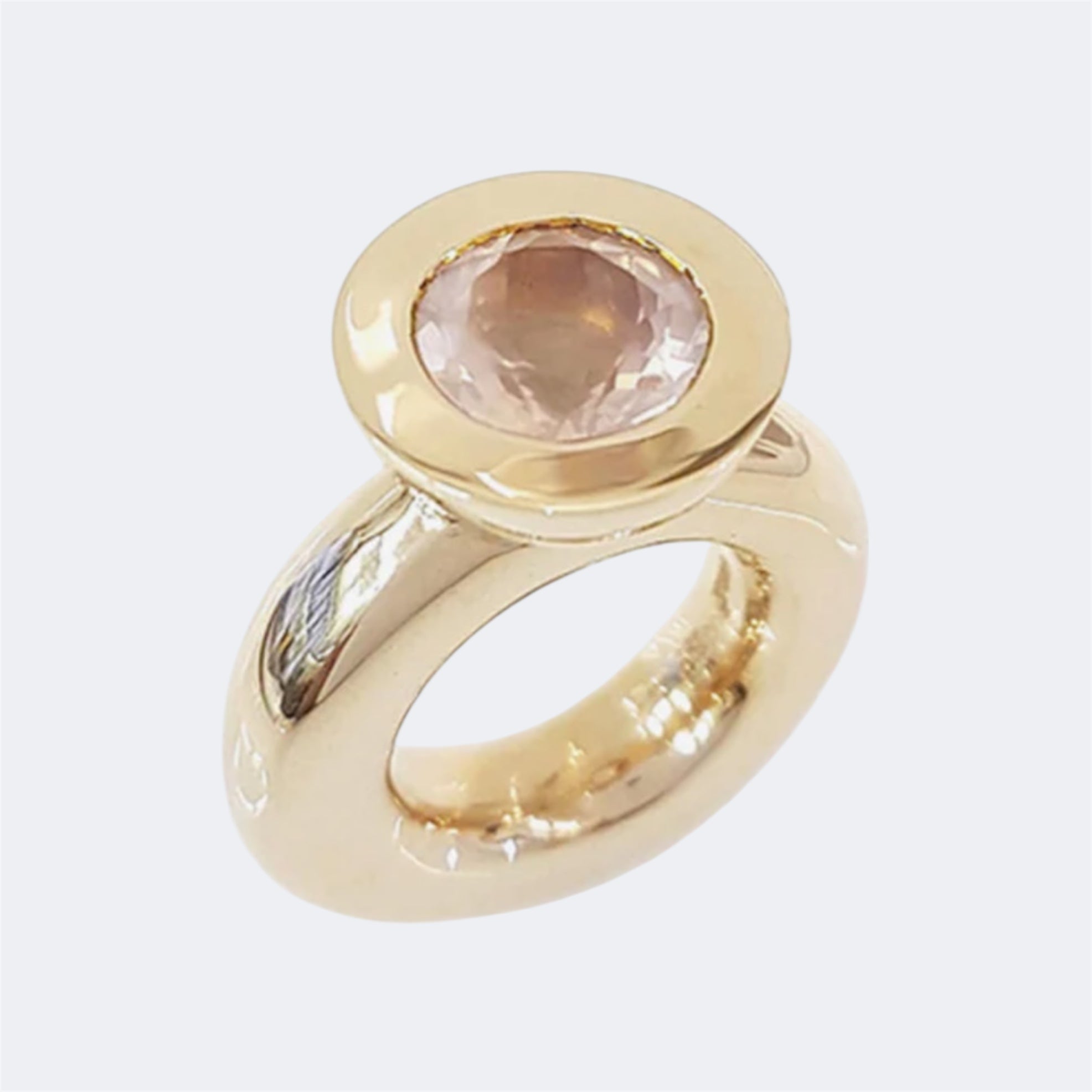 Rose Quartz Princess Ring in Bronze