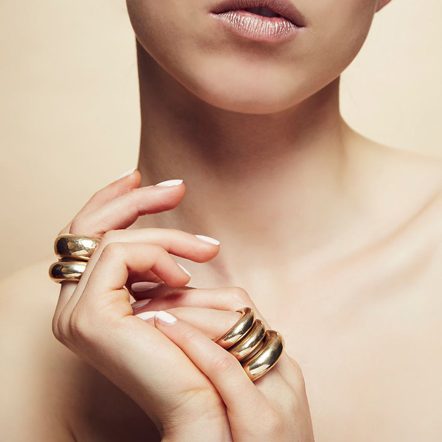 Bronze Hammered Organic Ring 10mm