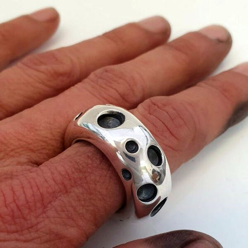 Large Smartie Ring in Sterling Silver