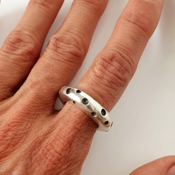 Small Orbit Ring in Sterling Silver