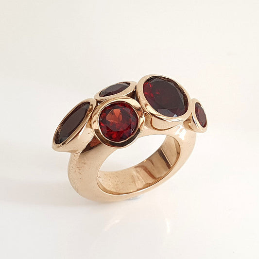 Garnet Bronze My Octopus Ring