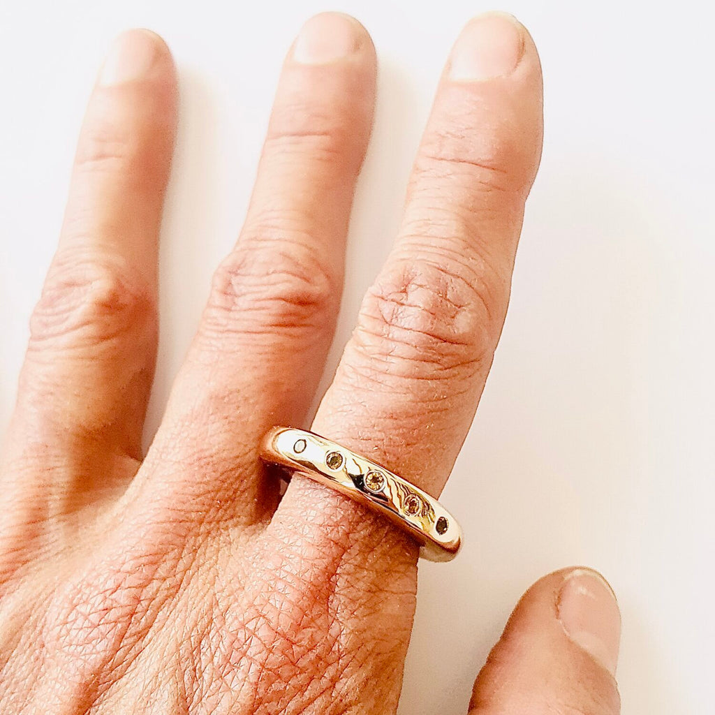 Citrine Half Eternity Ring in Bronze 6mm