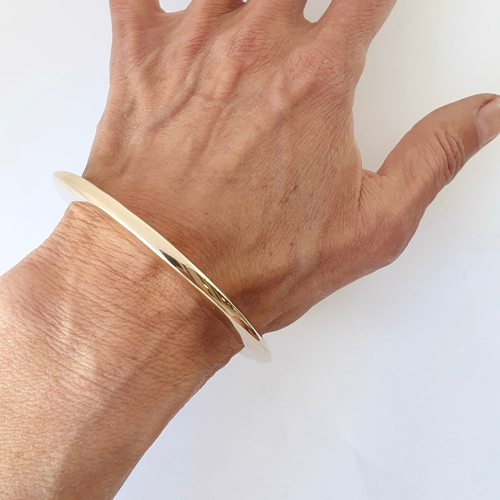 Organic Bronze Flat Bangle