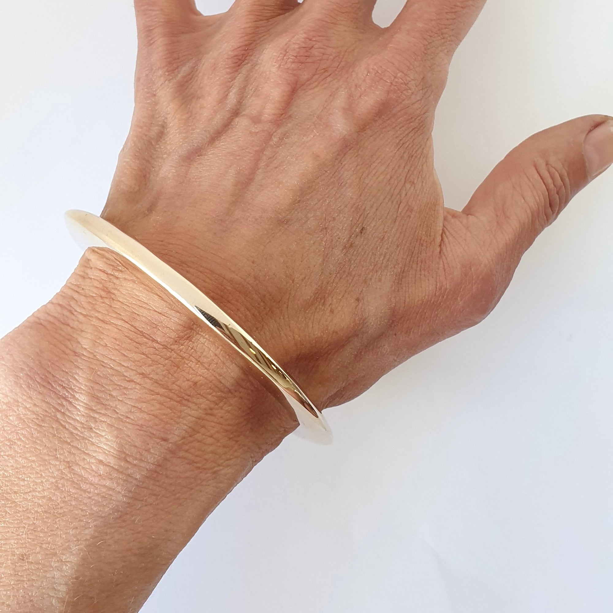 Organic Bronze Flat Bangle