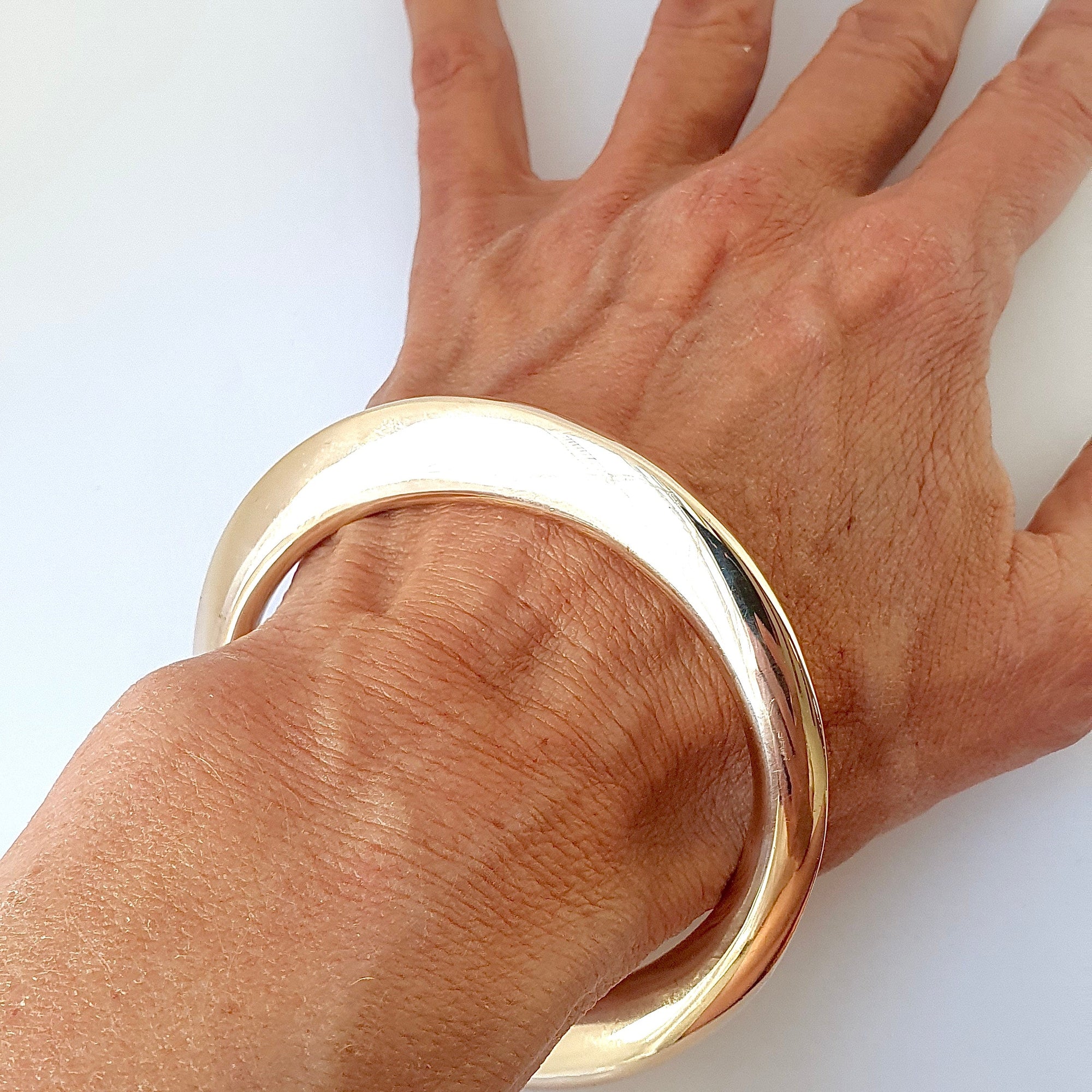 Organic Bronze Flat Bangle