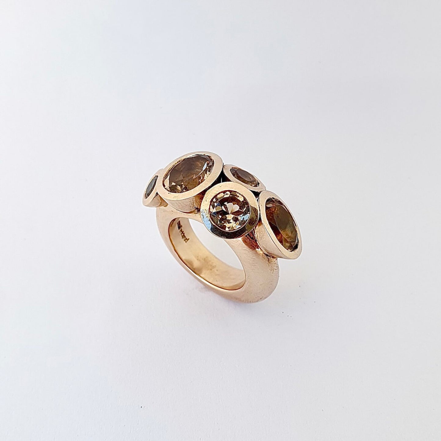 Champagne Quartz Bronze My Octopus Ring
