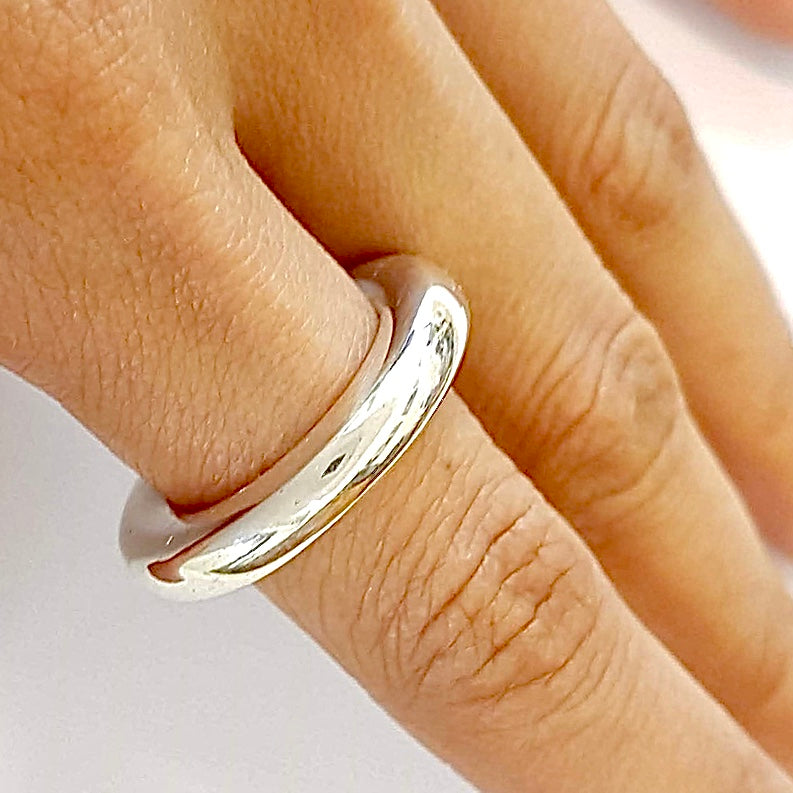 Sterling Silver Organic Ring 4mm