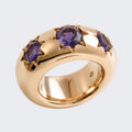Amethyst Star Ring in Bronze