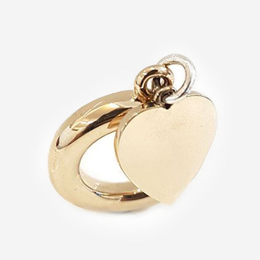 Heart Big Charm Ring in Bronze