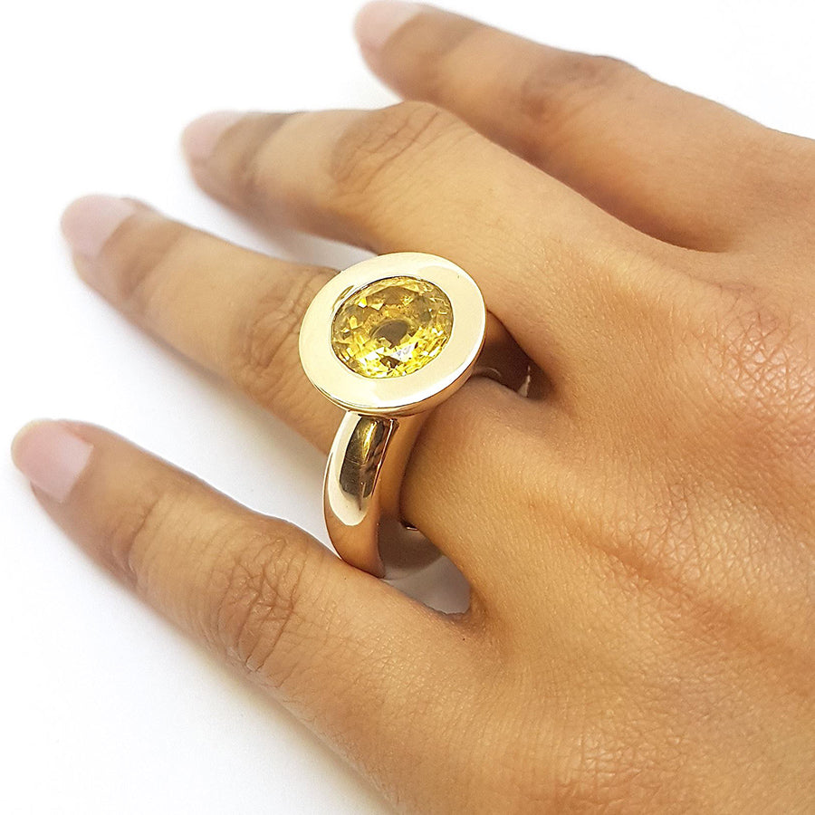 Citrine Princess Ring in Bronze