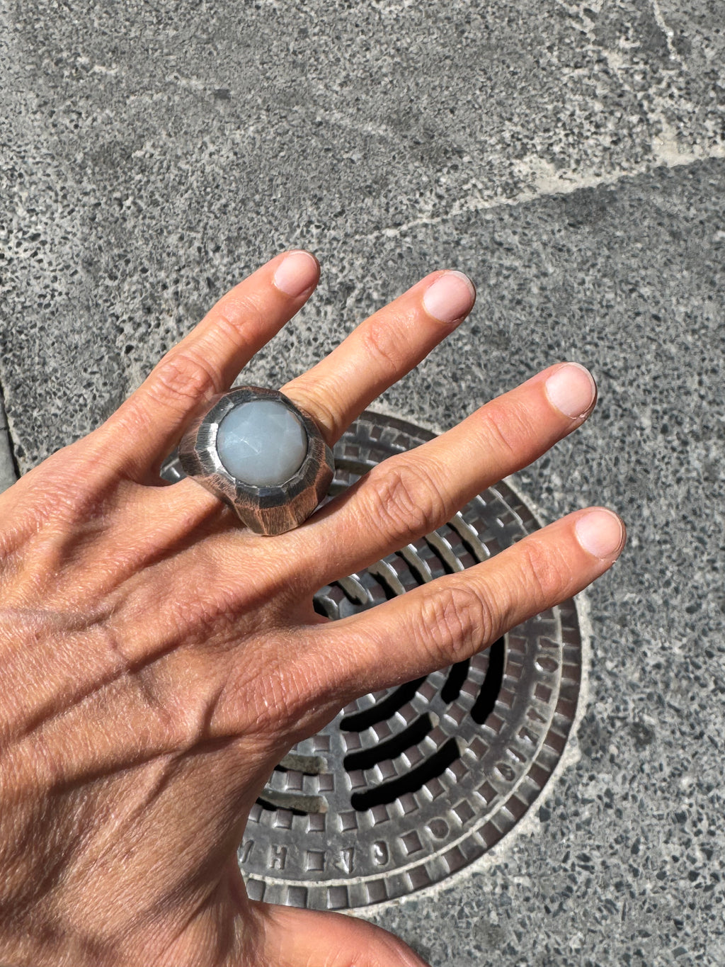Moonstone Ring in Sterling Silver