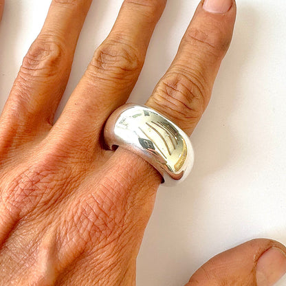 Sterling Silver Organic Ring 15mm