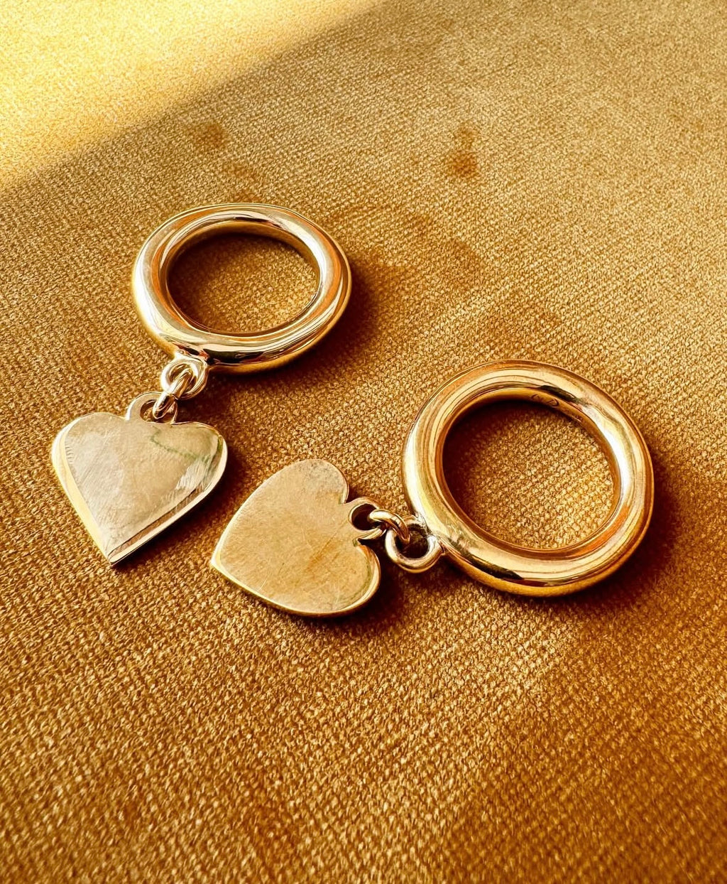 Heart Big Charm Ring in Bronze