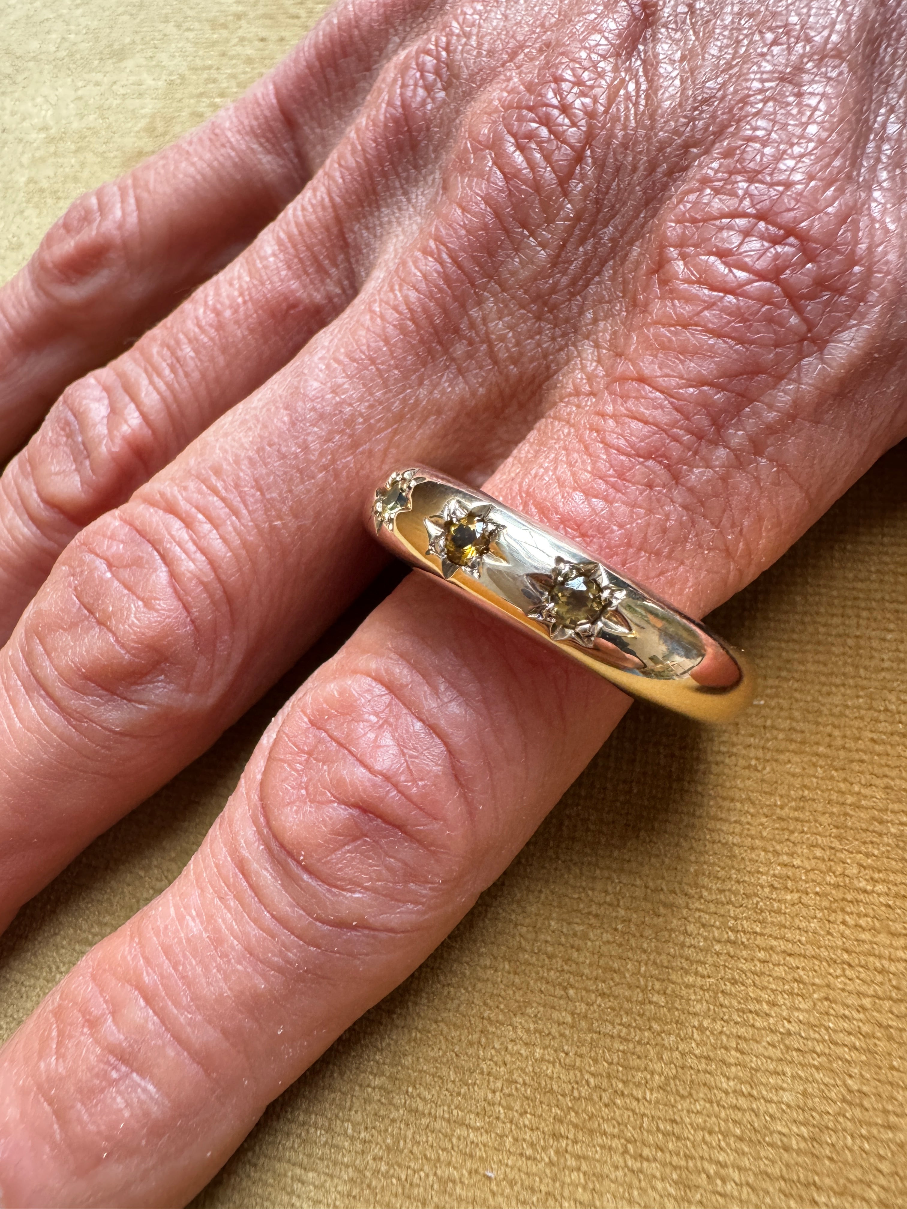 Citrine Star Ring in Bronze 7mm
