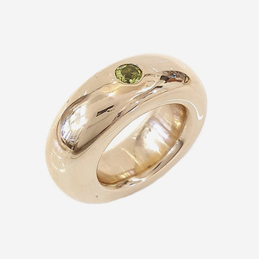 Peridot Bronze Ring 10mm