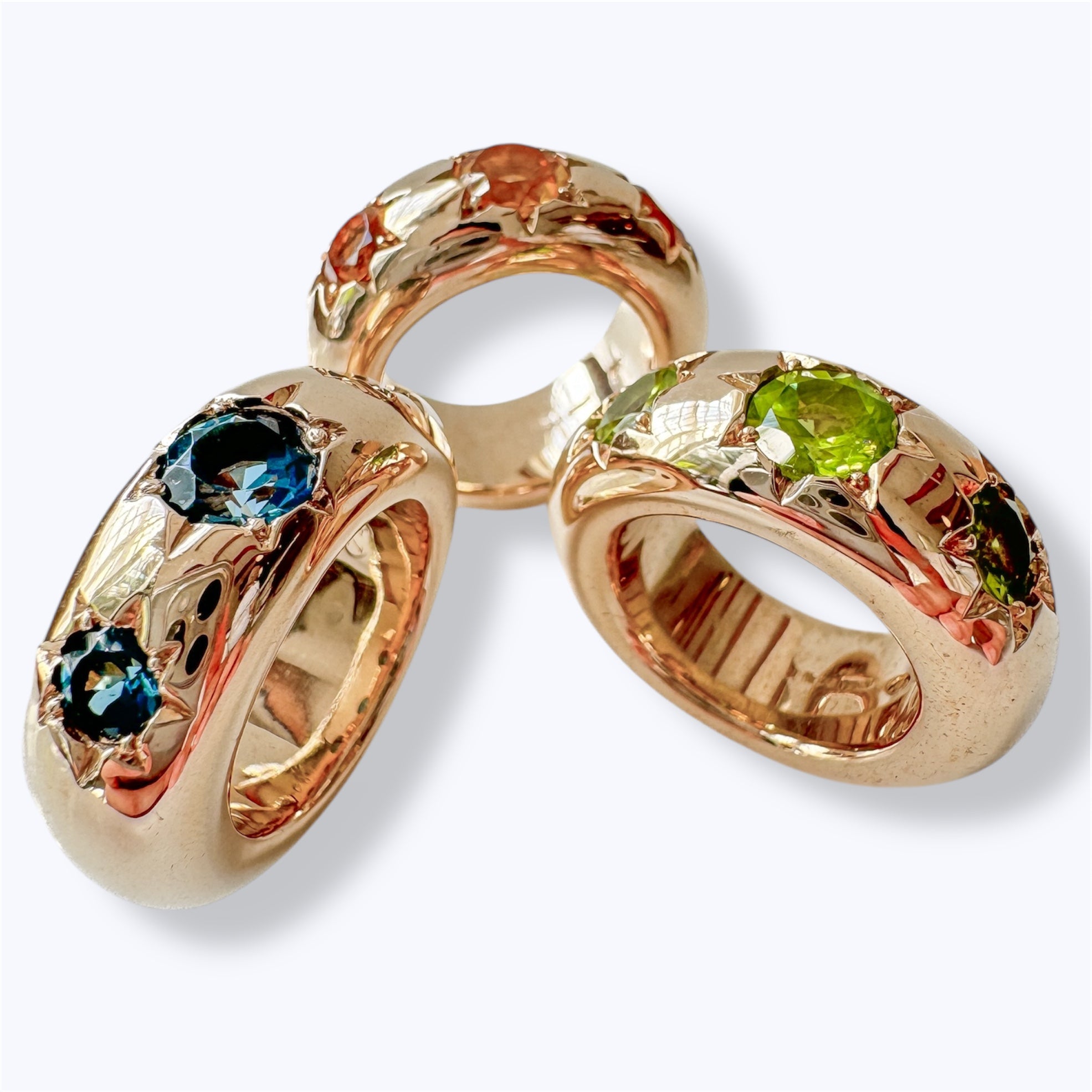 Citrine Star Ring in Bronze