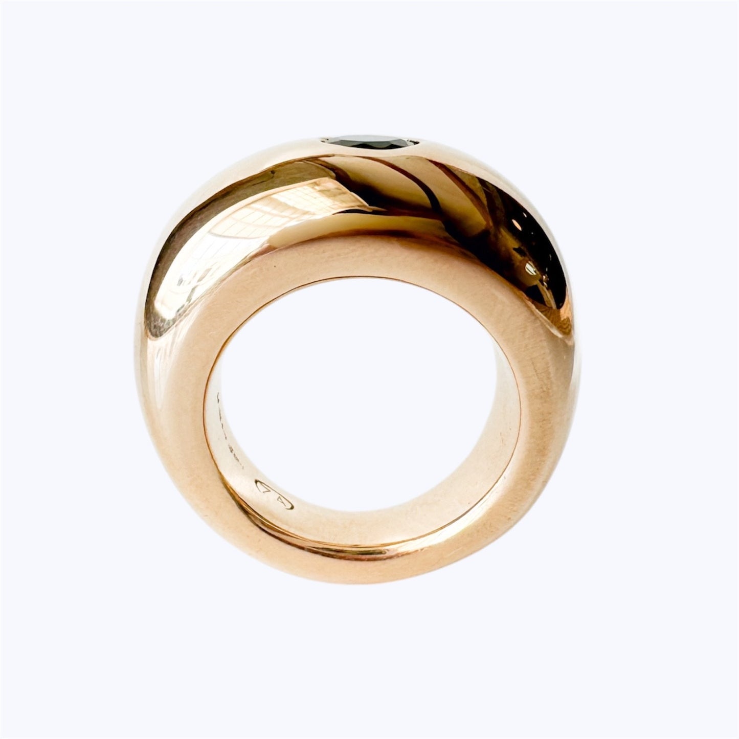 Bronze Tapered Ring With Black Onyx