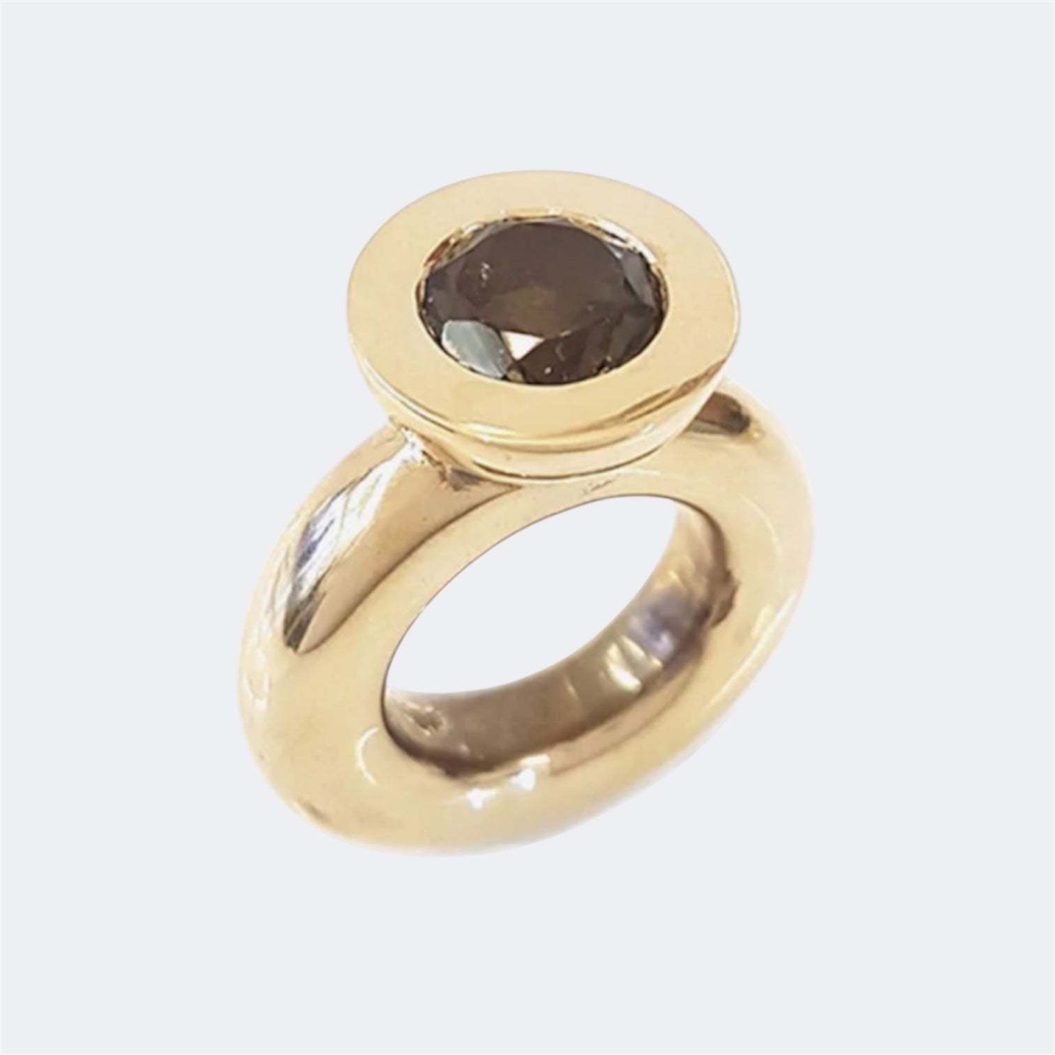 Smoky Quartz Princess Ring in Bronze
