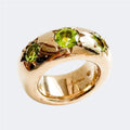 Peridot Star Ring in Bronze