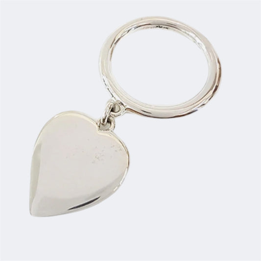 Heart Charm Sterling Silver Ring 3mm