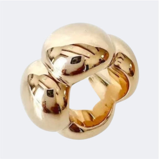 Giant Bronze Scalloped Ring