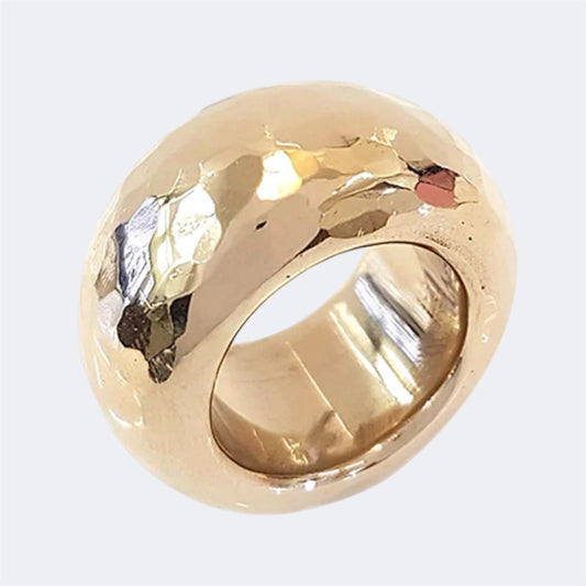 Bronze Hammered Organic Ring 15mm