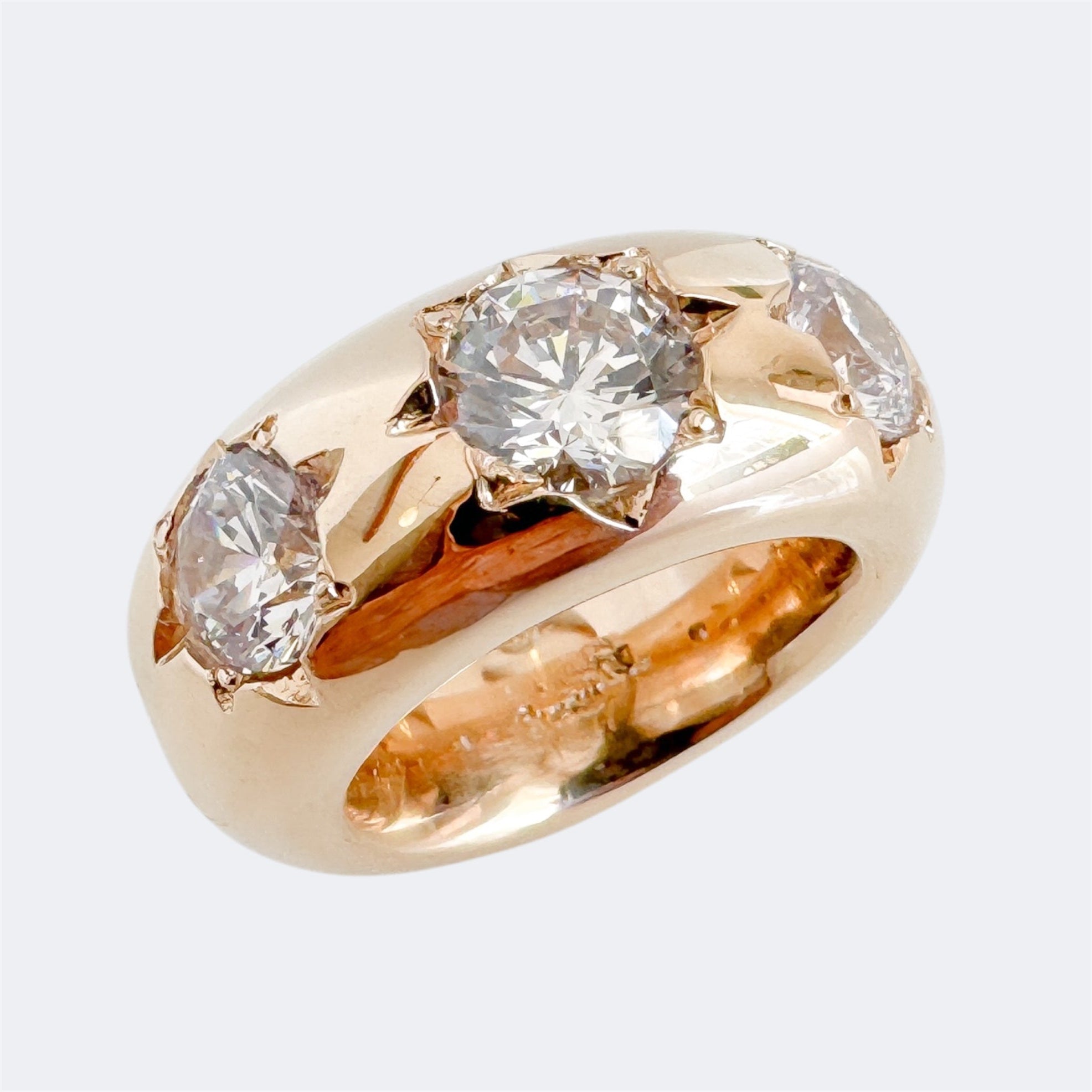 Cubic Zirconia Star Ring in Bronze