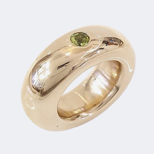 Peridot Bronze Ring 10mm