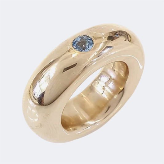 Sky Blue Topaz Bronze Ring 10mm