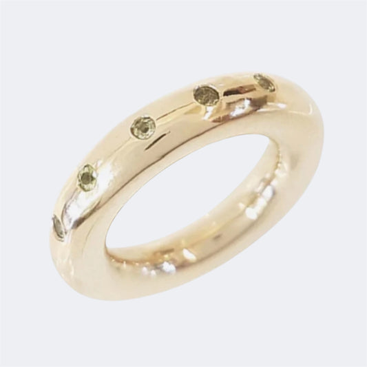 Peridot Half Eternity Bronze Ring 6mm