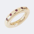 Pink Tourmaline Half Eternity Ring in Bronze 6mm