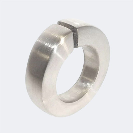 Thin Flat Sterling Silver Split Shank Ring 6mm