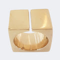Square Split Shank Ring in Bronze
