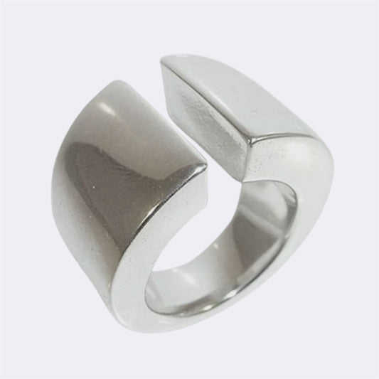 Round Tapered Sterling Silver Split Shank Ring