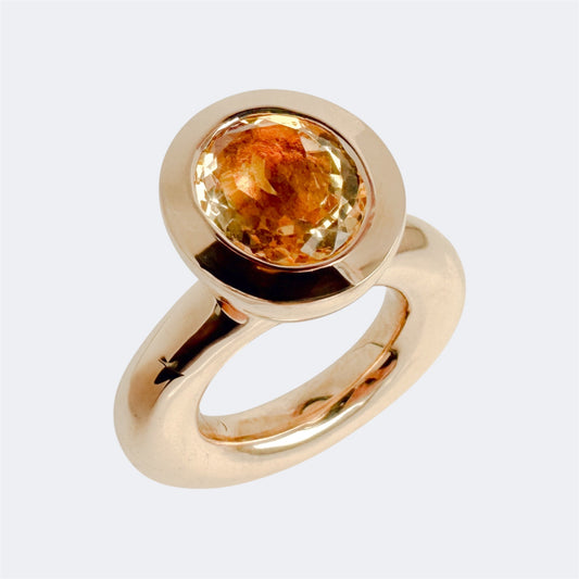 Bronze Oval My Princess Ring with Citrine