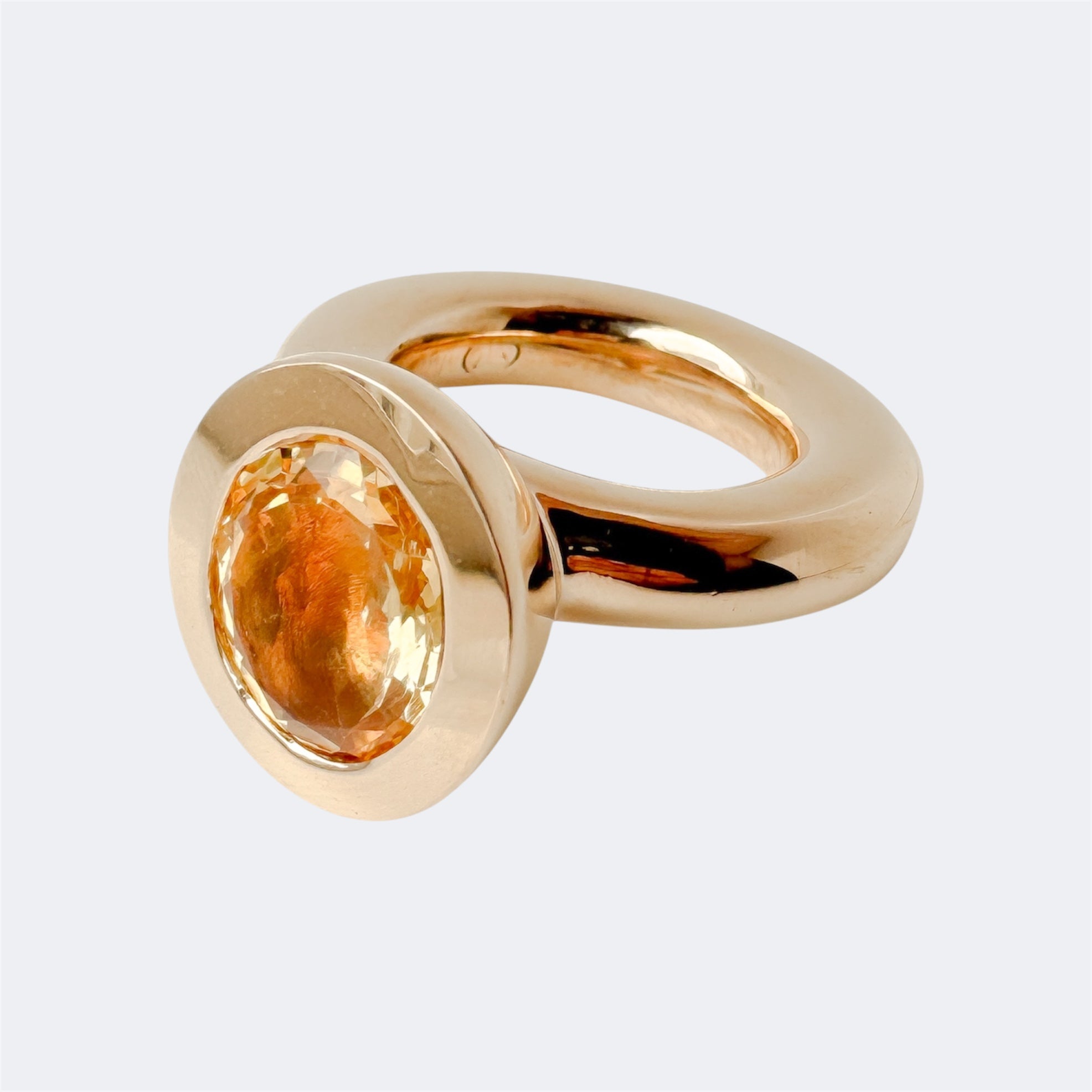 Citrine Oval Princess Ring in Bronze