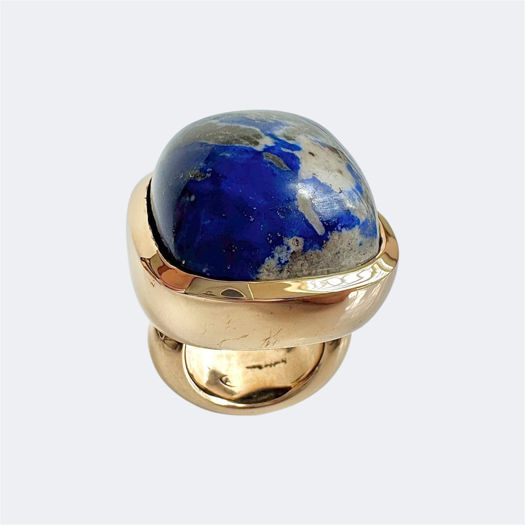 Blue Pietersite Square Cushion Cut Bronze Ring