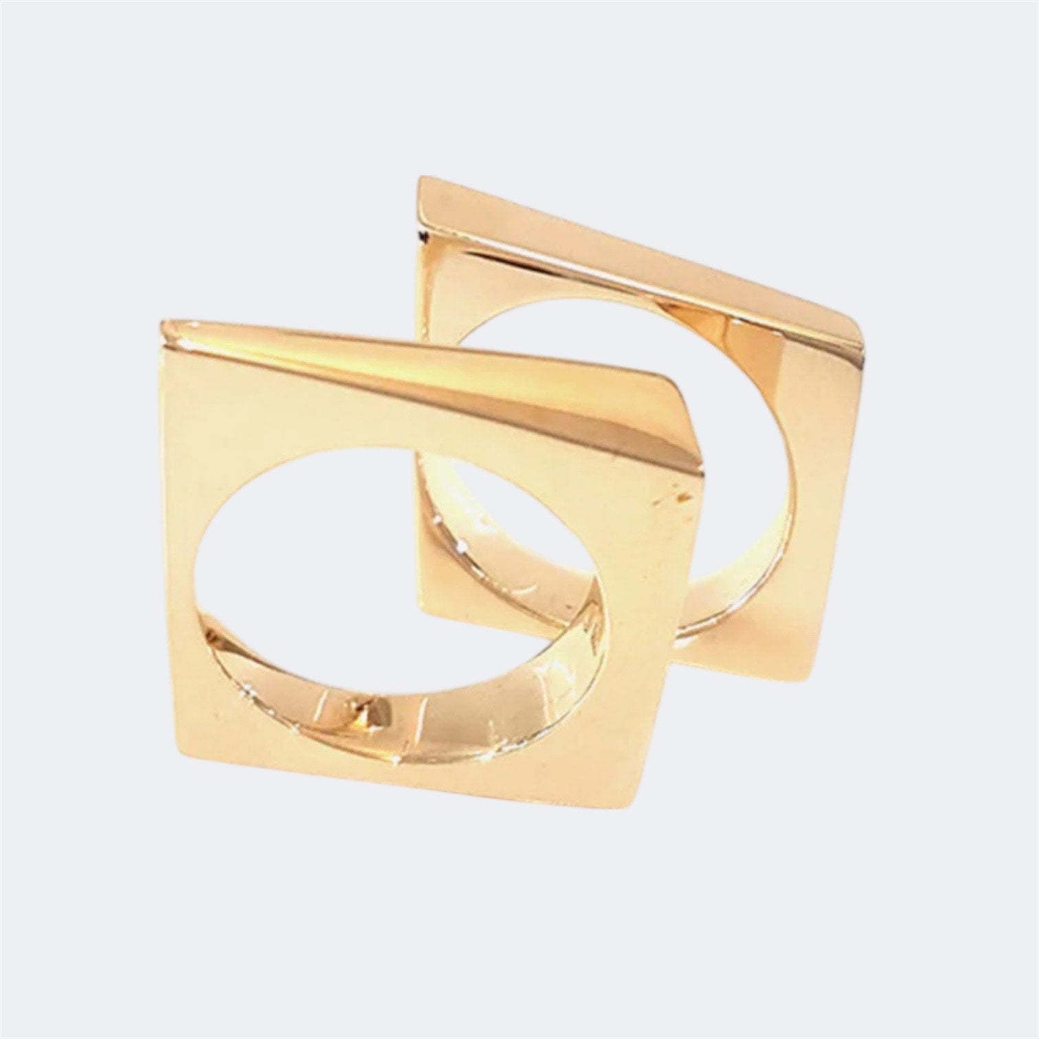 Angular Ring Set in Bronze