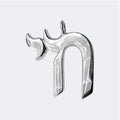 Large Sterling Silver Chai Pendant