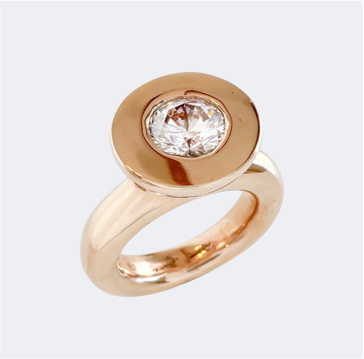 Cubic Zirconia Small Princess Ring in Bronze