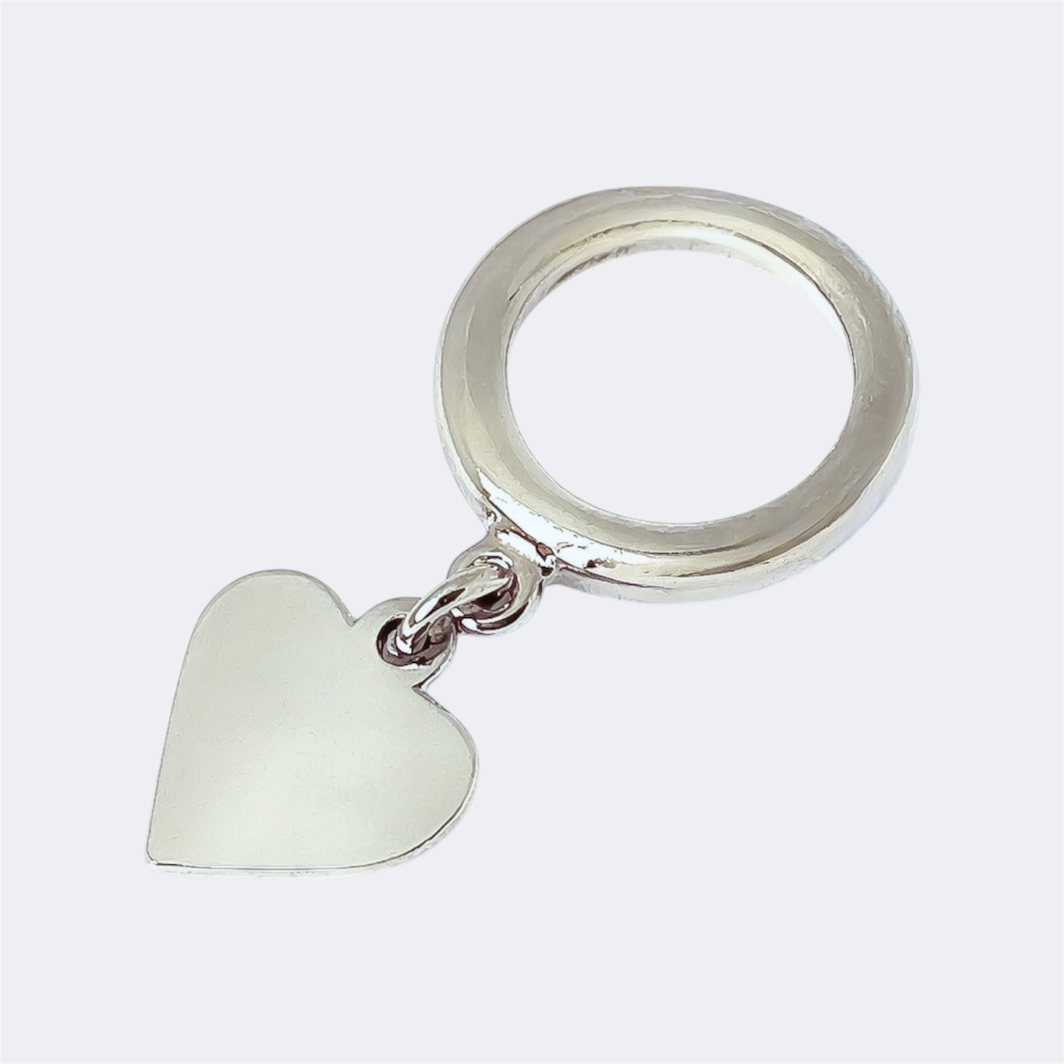 5mm Heart Charm Ring in Sterling Silver