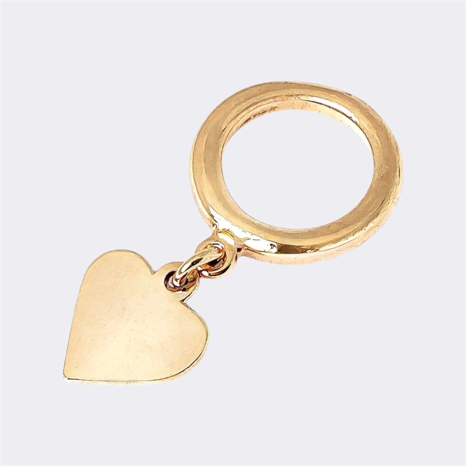 5mm Heart Charm Ring in Bronze
