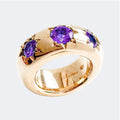 Amethyst Star Ring in Bronze
