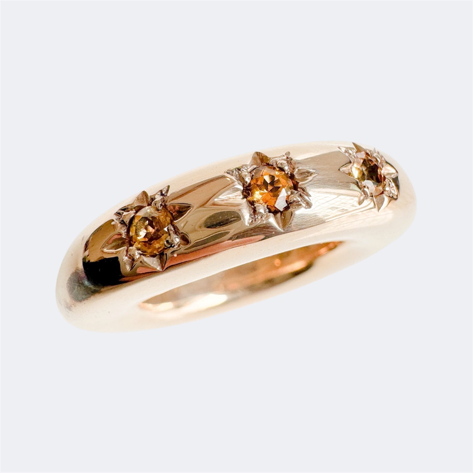 Citrine Star Ring in Bronze 7mm