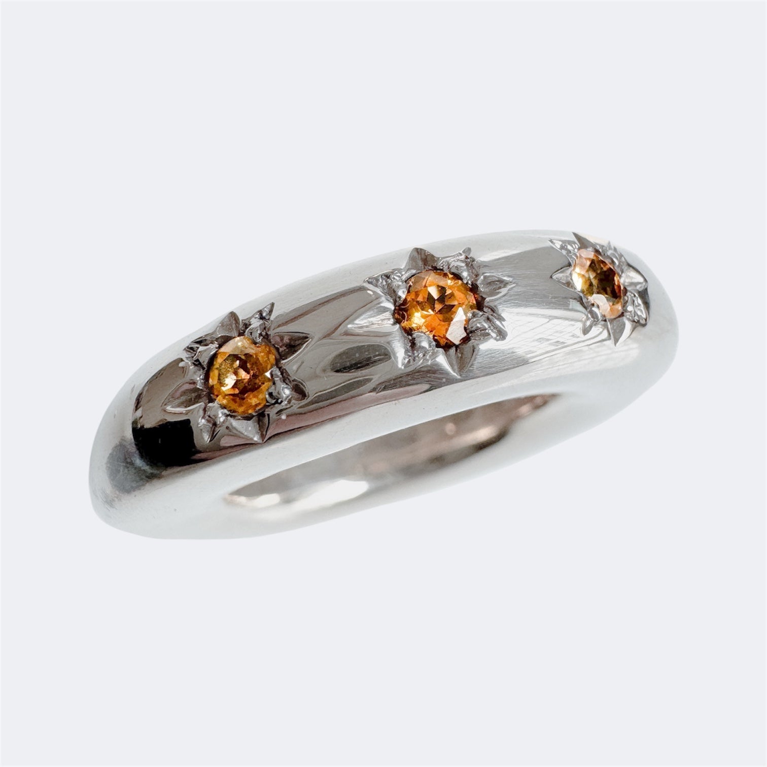 Citrine Star Ring in Sterling Silver 7mm